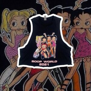 Betty Boop World 2021 Spice Girls Muscle‎ Crop Tank Size Small